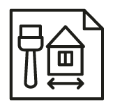 icono casas brocha y casa